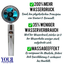 Lade das Bild in den Galerie-Viewer, Premium Hochdruck Massage Duschkopf
